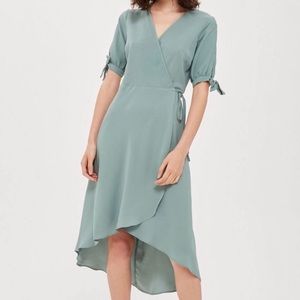 Topshop Mint Green Wrap Dress